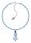 Konplott - Bead Snake Jelly - blue, antique silver, necklace