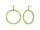 Konplott - Bead Snake Jelly - Grün, Antikmessing, Ohrringe mit Stecker und Hängelement