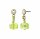 Konplott - Bead Snake Jelly - green, antique brass, earring stud dangling