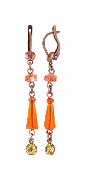 Konplott - Bead Snake Jelly - orange, antique copper, earring dangling