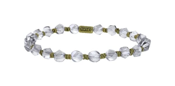 Konplott - Petit Glamour dAfrique - grey, antique brass, bracelet elastic