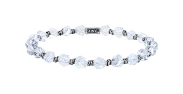 Konplott - Petit Glamour dAfrique - white/lila, antique silver, bracelet elastic