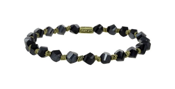 Konplott - Petit Glamour dAfrique - black, antique brass, bracelet elastic