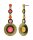 Konplott - Honey Drops in Space - multi, Light antique brass, earring stud dangling