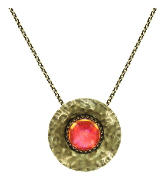 Konplott - Honey Drops in Space - multi, Light antique brass, necklace pendant
