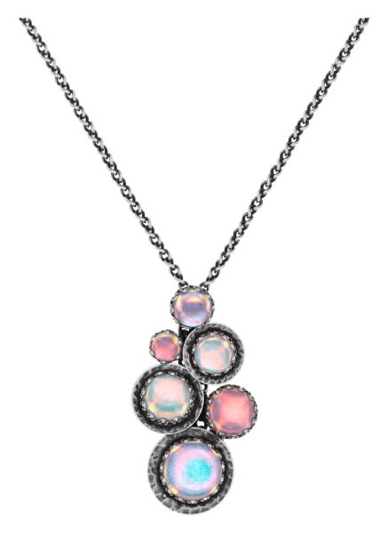 Konplott - Honey Drops in Space - pastel multi, Light antique silver, necklace pendant