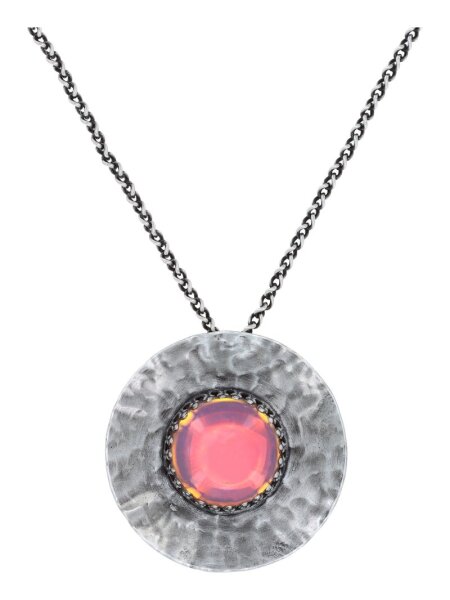 Konplott - Honey Drops in Space - pastel multi, Light antique silver, necklace pendant, long