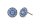 Konplott - Spell on You - hellblau, helles Antiksilber(centre:crystaloceandelite,edge:lt.sapphire), Ohrringe mit Stecker