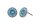 Konplott - Spell on You - hellblau, helles Antiksilber(centre: lt.turquoise, edge: aqua bohemica), Ohrringe mit Stecker