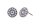Konplott - Spell on You - Weiß, helles Antiksilber(centre:  crystal, edge: crystal silve shade), Ohrringe mit Stecker