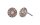 Konplott - Spell on You - beige, Light antique silver, (centre:  silk, edge: rose gold), earring stud