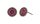 Konplott - Spell on you - Rosa, helles Antikmessing(centre:  indian pink, edge: fuchsia), Ohrringe mit Stecker