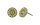 Konplott - Spell on you - yellow, Light antique brass, (centre:  lt.topaz, edge: jonquil), earring stud