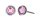 Konplott - Sparkle Twist - Rosa, helles Rose, Antiksilber, Ohrringe mit Stecker