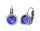 Konplott - Sparkle Twist - blue, sapphire, antique silver, earring eurowire