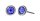 Konplott - Sparkle Twist - Blau, Saphir, Antiksilber, Ohrringe mit Stecker
