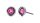 Konplott - Sparkle Twist - Rosa, Rosa, Antiksilber, Ohrringe mit Stecker