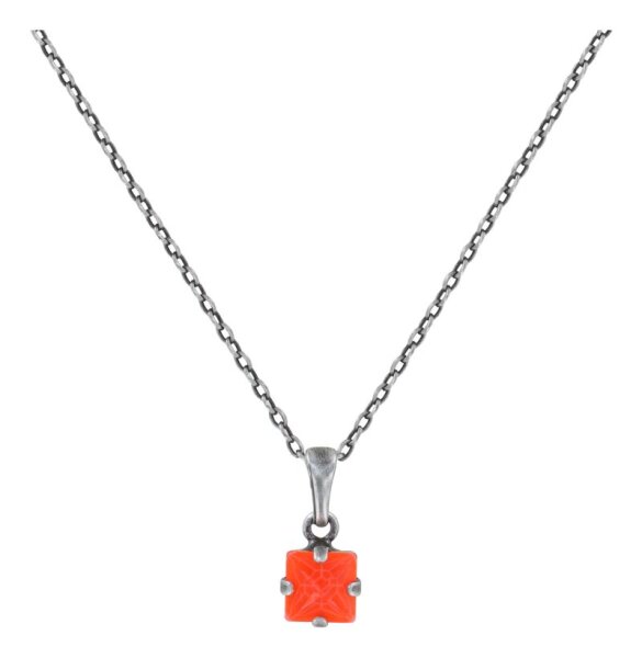 Konplott - Punk Classics - red/orange, antique silver, S, necklace pendant