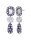 Konplott - Business Glam - lila, crystal paradise shine, antique silver, earring stud dangling