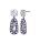 Konplott - Business Glam - lila, crystal paradise shine, antique silver, earring stud dangling