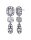 Konplott - Business Glam - Weiß, Kristal mit Silberschatten, Antiksilber, Ohrringe mit Stecker und Hängelement