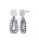 Konplott - Business Glam - Weiß, Kristal mit Silberschatten, Antiksilber, Ohrringe mit Stecker und Hängelement