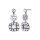 Konplott - Business Glam - Weiß, Antiksilber, Ohrringe mit Stecker und Hängelement