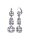 Konplott - Business Glam - Weiß, Antiksilber, Ohrringe mit Brisur und Hängelement