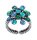 Konplott - Magic Fireball CLASSIC - blue/green, antique silver, ring