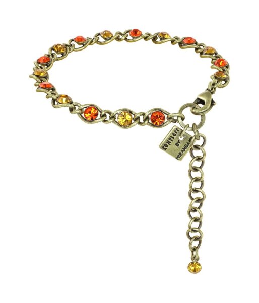 Konplott - Magic Fireball CLASSIC - orange/yellow, antique brass, bracelet
