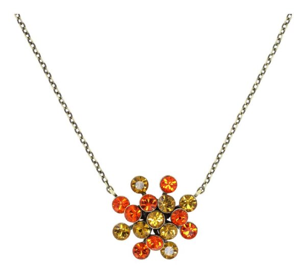 Konplott - Magic Fireball CLASSIC - orange/yellow, antique brass, necklace pendant