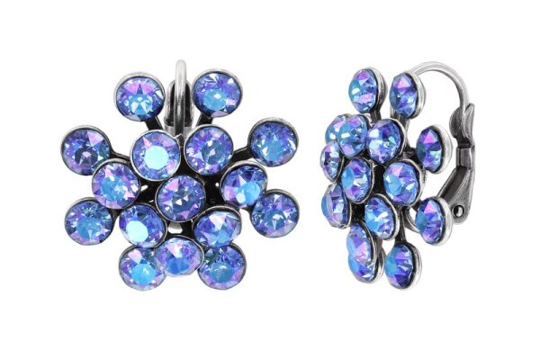 Konplott - Magic Fireball CLASSIC - blue/lila, antique silver, earring eurowire