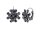 Konplott - Magic Fireball MINI - black, antique silver, earring eurowire
