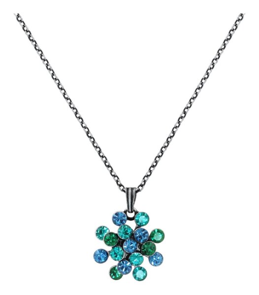 Konplott - Magic Fireball MINI - Blau, Grün, Antiksilber, Halskette mit Anhänger