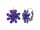 Konplott - Magic Fireball MINI - dunkel Blau, Antiksilber, Ohrringe mit Brisur