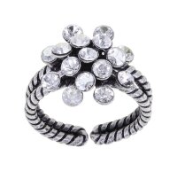 Konplott - Magic Fireball MINI - white, antique silver, ring