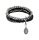 Konplott - Petit Glamour dAfrique - black, antique silver, bracelet elastic