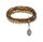 Konplott - Petit Glamour dAfrique - Braun, Antiksilber, Armband auf Gummiband