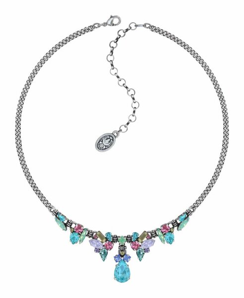 Konplott - Love Letters - pastel multi, antique silver, necklace