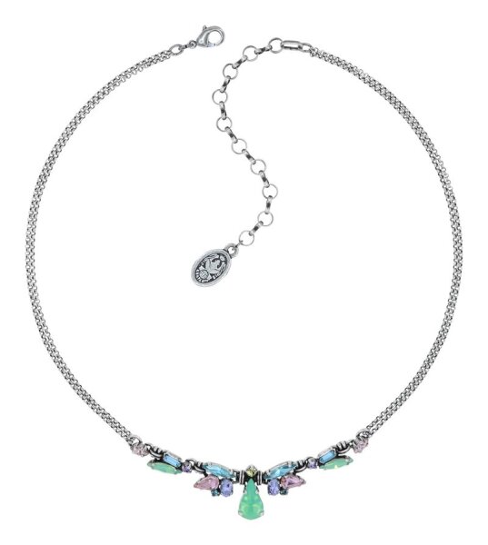 Konplott - Love Letters - pastel multi, antique silver, necklace