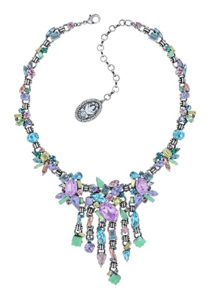 Konplott - Love Letters - pastel multi, antique silver, necklace collier