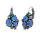Konplott - Jelly Star - blue, antique silver, earring eurowire