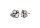 Konplott - Jelly Star - white, antique silver, earring stud