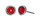 Konplott - Sparkle Twist - Rot, light siam, Antiksilber, Ohrringe mit Stecker