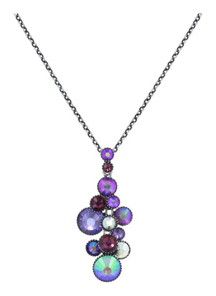 Konplott - Water Cascade - red/lila, antique silver, necklace pendant