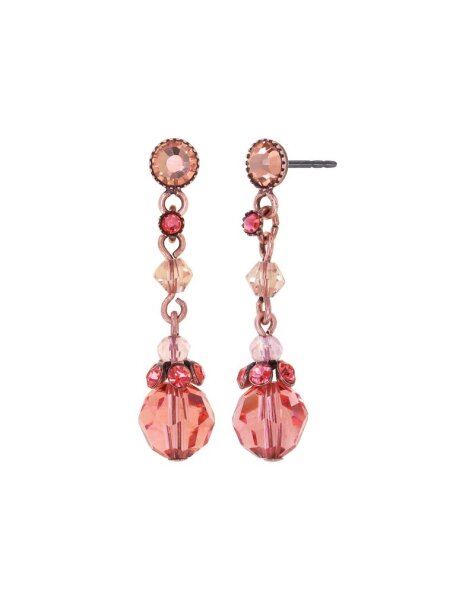 Konplott - Daily Desire - coralline, antique copper, earring stud dangling