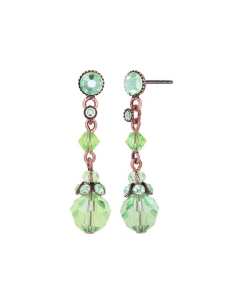 Konplott - Daily Desire - green, antique copper, earring stud dangling