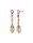 Konplott - Daily Desire - beige, antique copper, earring stud dangling
