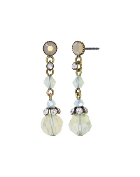 Konplott - Daily Desire - white, antique brass, earring stud dangling