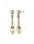 Konplott - Daily Desire - beige, antique brass, earring stud dangling